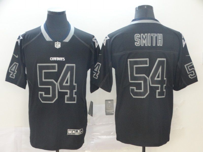 Men Dallas Cowboys #54 Smith Nike Lights Out Black Color Rush Limited NFL Jersey